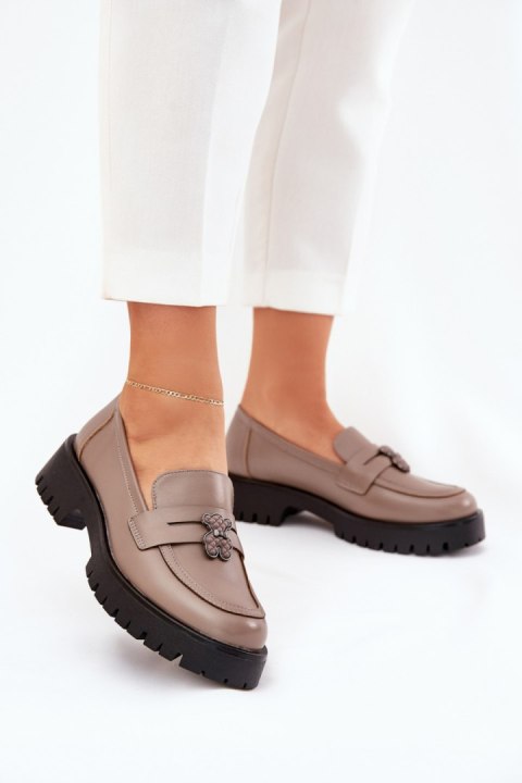 Mokasyny Model Vinceza 18109 Beige - Step in style Step in style Mokasyny Model Vinceza 18109 Beige - Step in style Step in style
