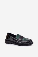Mokasyny Model Vinceza 91125 Green/Black - Step in style Step in style Mokasyny Model Vinceza 91125 Green/Black - Step in style Step in style