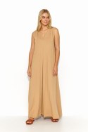 Sukienka Model M830 Beige - Makadamia Makadamia Sukienka Model M830 Beige - Makadamia Makadamia