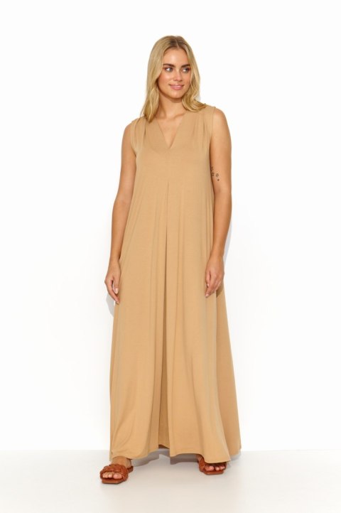 Sukienka Model M830 Beige - Makadamia Makadamia Sukienka Model M830 Beige - Makadamia Makadamia