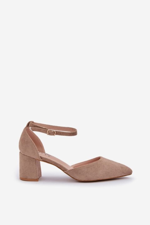 Czółenka Model Promise LL-298 Dark Beige - Step in style Step in style Czółenka Model Promise LL-298 Dark Beige - Step in style Step in style