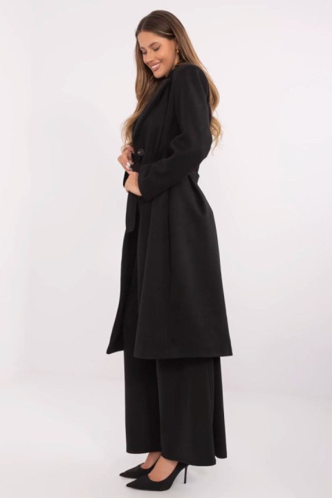 Płaszcz Damski Model MO-PL-1804.00 Black - Italy Moda Italy Moda Płaszcz Damski Model MO-PL-1804.00 Black - Italy Moda Italy Moda