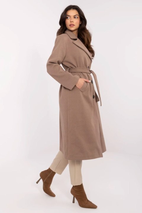 Płaszcz Damski Model MO-PL-1804.00 Dark Beige - Italy Moda Italy Moda Płaszcz Damski Model MO-PL-1804.00 Dark Beige - Italy Moda Italy Moda