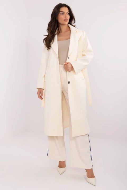 Płaszcz Damski Model MO-PL-1804.00 Ecru - Italy Moda Italy Moda Płaszcz Damski Model MO-PL-1804.00 Ecru - Italy Moda Italy Moda