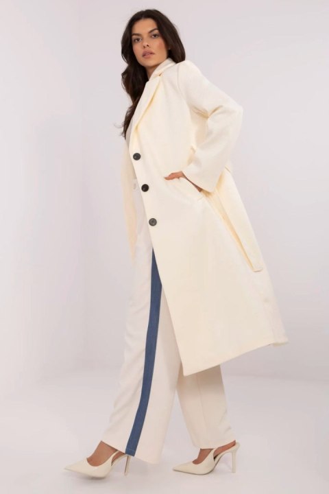 Płaszcz Damski Model MO-PL-1804.00 Ecru - Italy Moda Italy Moda Płaszcz Damski Model MO-PL-1804.00 Ecru - Italy Moda Italy Moda