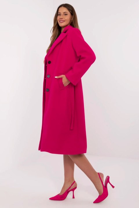 Płaszcz Damski Model MO-PL-1804.00 Fuksja - Italy Moda Italy Moda Płaszcz Damski Model MO-PL-1804.00 Fuksja - Italy Moda Italy Moda