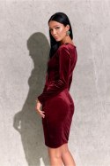Sukienka Model BOR 0308 Bordo - Roco Fashion Roco Fashion Sukienka Model BOR 0308 Bordo - Roco Fashion Roco Fashion