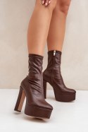Botki Model Tennira C-243 Dark Brown - Step in style Step in style Botki Model Tennira C-243 Dark Brown - Step in style Step in style