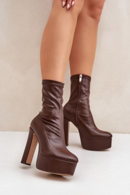 Botki Model Tennira C-243 Dark Brown - Step in style Step in style