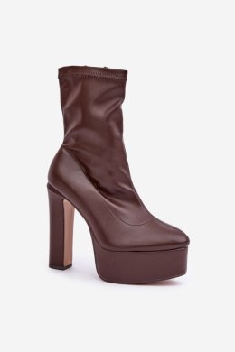 Botki Model Tennira C-243 Dark Brown - Step in style Step in style