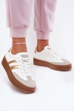 Buty Sportowe Model Elaraven 24SP26-9080 White/Gold - Step in style Step in style
