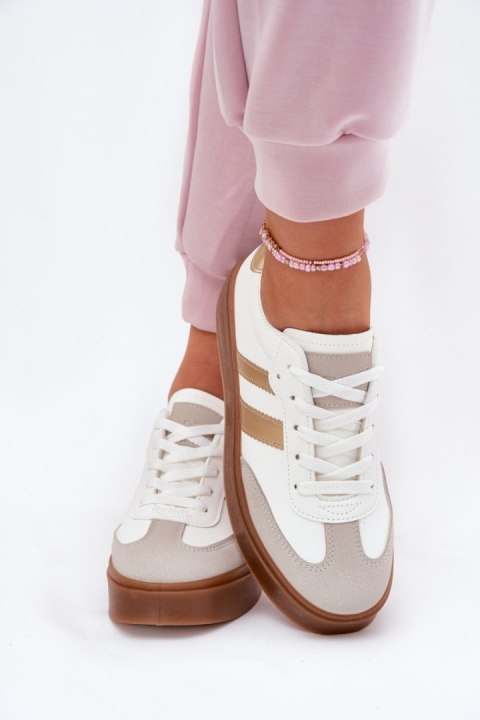 Buty Sportowe Model Elaraven 24SP26-9080 White/Gold - Step in style Step in style Buty Sportowe Model Elaraven 24SP26-9080 White/Gold - Step in style Step in style