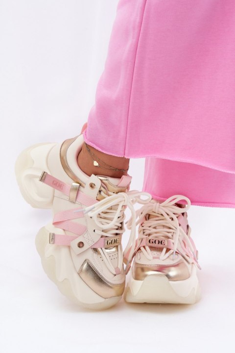 Buty Sportowe Model Goe RR2N4031 Beige - Step in style Step in style Buty Sportowe Model Goe RR2N4031 Beige - Step in style Step in style