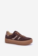 Buty Sportowe Model Zazoo N1176 Panterka Czekolada - Step in style Step in style Buty Sportowe Model Zazoo N1176 Panterka Czekolada - Step in style Step in style