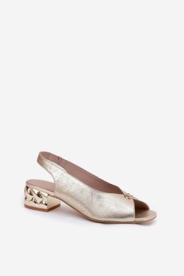 Sandały Model CheBello 4724 Gold - Step in style Step in style