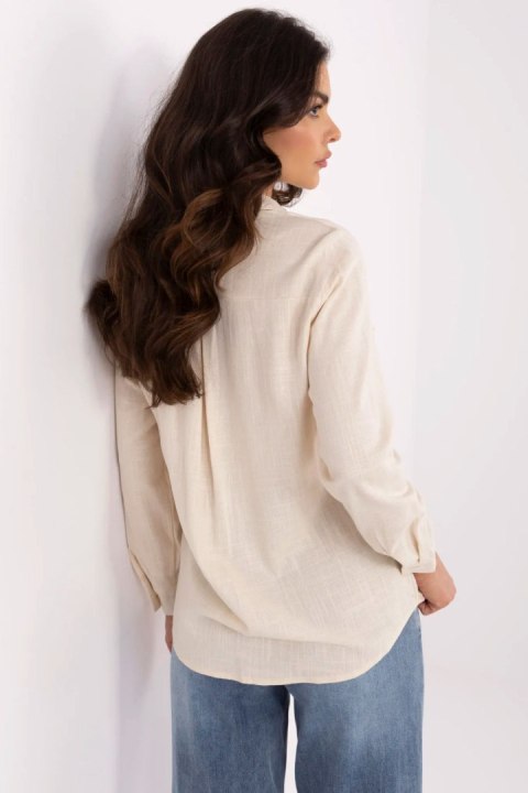 Koszula Damska Model NM-KS-JK62612.82 Beige - NM NM Koszula Damska Model NM-KS-JK62612.82 Beige - NM NM