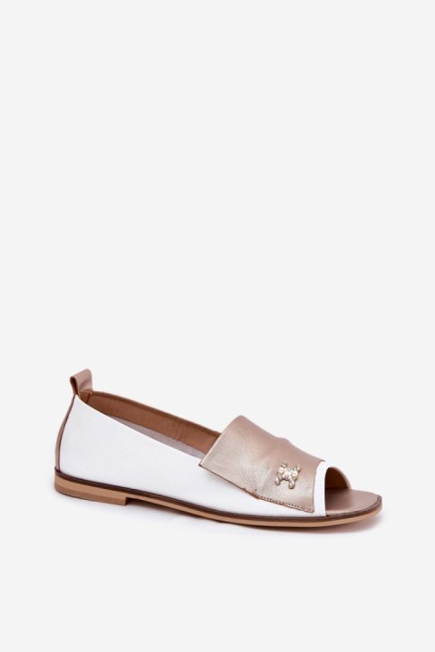 Baleriny Model Zazoo 1865 White/Gold - Step in style Step in style Baleriny Model Zazoo 1865 White/Gold - Step in style Step in style