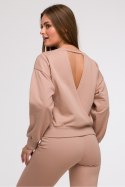 Bluza Damska Model B293 Mocca - BeWear BeWear Bluza Damska Model B293 Mocca - BeWear BeWear