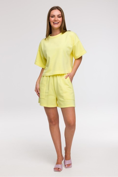 Bluza Damska Model B294 Cytryna - BeWear BeWear Bluza Damska Model B294 Cytryna - BeWear BeWear