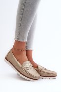 Mokasyny Model Nestalia 834281 Gold - Step in style Step in style Mokasyny Model Nestalia 834281 Gold - Step in style Step in style