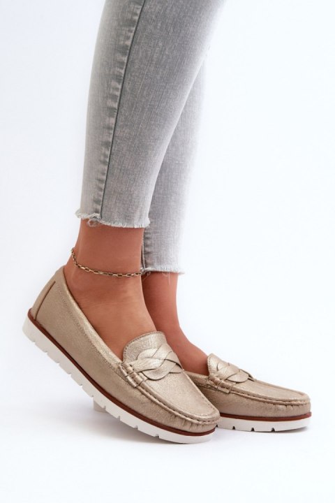 Mokasyny Model Nestalia 834281 Gold - Step in style Step in style Mokasyny Model Nestalia 834281 Gold - Step in style Step in style