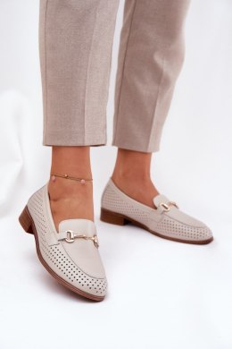 Mokasyny Model S.Barski LR51-588 Beige - Step in style Step in style