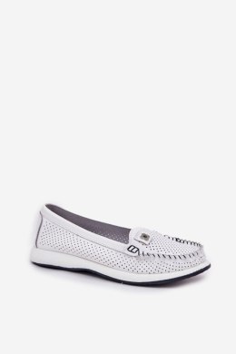 Mokasyny Model S.Barski LR51-673 White - Step in style Step in style