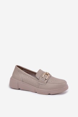 Mokasyny Model Vinceza 88007 Dark Beige - Step in style Step in style