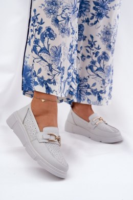 Mokasyny Model Vinceza 88007 Light Grey - Step in style Step in style