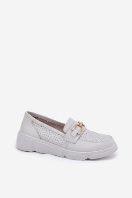 Mokasyny Model Vinceza 88007 Light Grey - Step in style Step in style