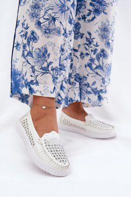 Mokasyny Model Vinceza 88028 White - Step in style Step in style