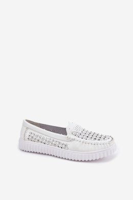 Mokasyny Model Vinceza 88028 White - Step in style Step in style