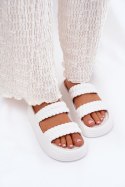 Sandał Klapki Model S.Barski ZK51-001 White - Step in style Step in style Sandał Klapki Model S.Barski ZK51-001 White - Step in style Step in style