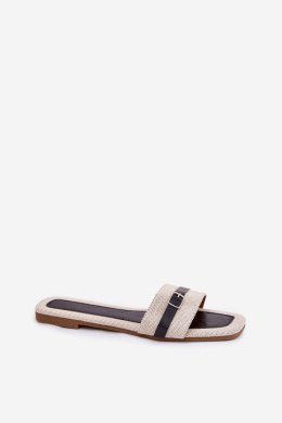 Sandał Klapki Model Zilina N75-60 Beige/Black - Step in style Step in style