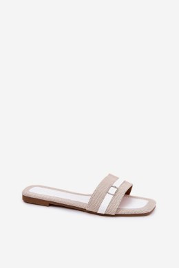 Sandał Klapki Model Zilina N75-60 Beige/White - Step in style Step in style