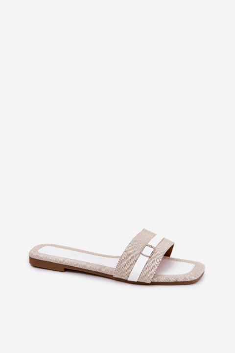 Sandał Klapki Model Zilina N75-60 Beige/White - Step in style Step in style Sandał Klapki Model Zilina N75-60 Beige/White - Step in style Step in style