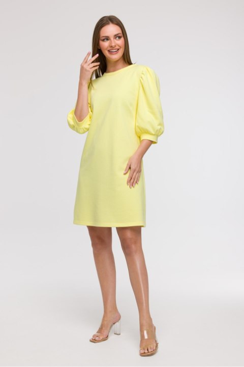 Sukienka Model B291 Cytryna - BeWear BeWear Sukienka Model B291 Cytryna - BeWear BeWear