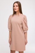 Sukienka Model B291 Mocca - BeWear BeWear Sukienka Model B291 Mocca - BeWear BeWear
