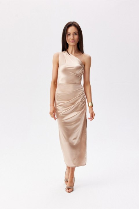 Sukienka Model Elen BEZ SUK0437 Beige - Roco Fashion Roco Fashion Sukienka Model Elen BEZ SUK0437 Beige - Roco Fashion Roco Fashion