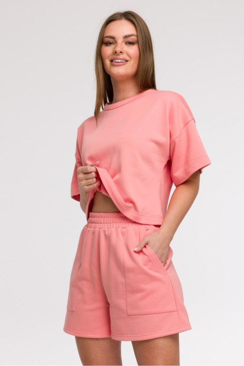 Szorty Damskie Model B295 Coral - BeWear BeWear Szorty Damskie Model B295 Coral - BeWear BeWear