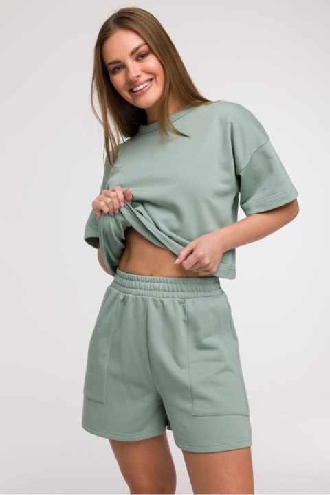 Szorty Damskie Model B295 Mint - BeWear BeWear Szorty Damskie Model B295 Mint - BeWear BeWear