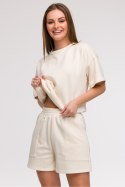 Szorty Damskie Model B295 Wanilia - BeWear BeWear Szorty Damskie Model B295 Wanilia - BeWear BeWear