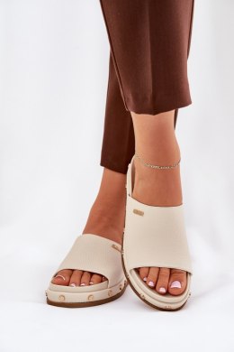Sandał Klapki Model Big Star RR274215 Beige - Step in style Step in style