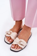 Sandał Klapki Model Esiobb N75-62 Beige - Step in style Step in style Sandał Klapki Model Esiobb N75-62 Beige - Step in style Step in style