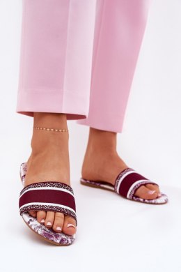 Sandał Klapki Model Leysi N75-13 Bordo - Step in style Step in style
