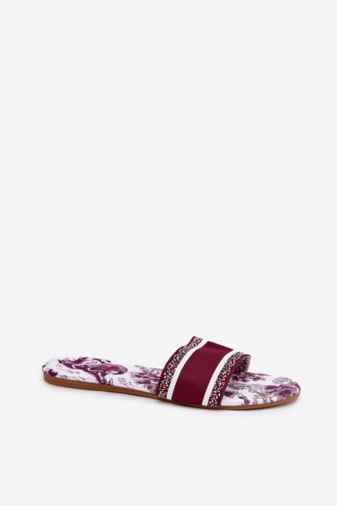 Sandał Klapki Model Leysi N75-13 Bordo - Step in style Step in style Sandał Klapki Model Leysi N75-13 Bordo - Step in style Step in style