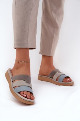 Sandał Klapki Model Oxena 834369 Beige/Blue - Step in style Step in style
