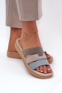 Sandał Klapki Model Oxena 834369 Beige/Blue - Step in style Step in style Sandał Klapki Model Oxena 834369 Beige/Blue - Step in style Step in style