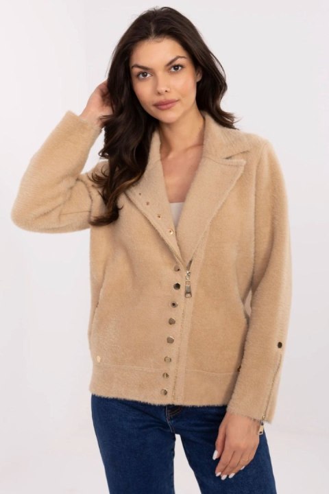 Kurtka Damska Model MBM-KR-L176.87 Beige - MBM MBM Kurtka Damska Model MBM-KR-L176.87 Beige - MBM MBM