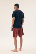 Piżama Męska Model Dash 42622-59X Navy/Red - Henderson Henderson Piżama Męska Model Dash 42622-59X Navy/Red - Henderson Henderson